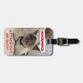 A警告.C.任務中のネコを攻撃するテンプレート ラゲッジタグ (正面横)