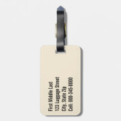 A警告.C.任務中のネコを攻撃するテンプレート ラゲッジタグ (裏面縦)