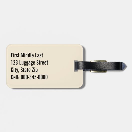 A警告.C.任務中のネコを攻撃するテンプレート ラゲッジタグ (裏面横)