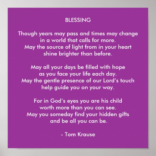 A賛美の ポスター (正面)