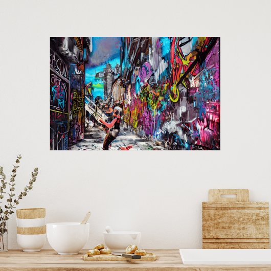 A通りユニークコレクション:グラフィティ・アナルチ ポスター (キッチン)