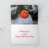 A顔 – 甥のバレンタインデーのホリデーカード シーズンカード (内部)