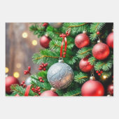 A鮮やかとお洒落クリスマスツリー ラッピングペーパーシート (正面2)