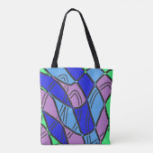 A鮮やかトレンディー多色クラシックデザイン トートバッグ (裏面)