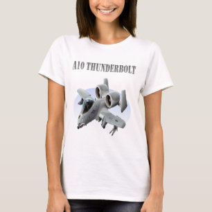 A10落雷の銀の飛行機 Tシャツ
