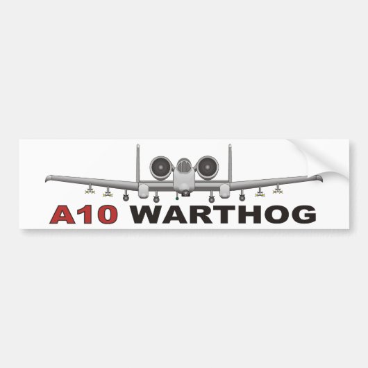 A10落雷II Warthog バンパーステッカー (正面)