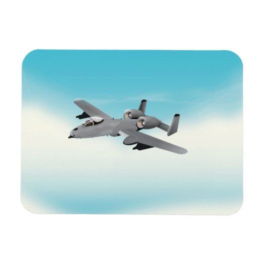 A10軍用機イラスト マグネット (横)
