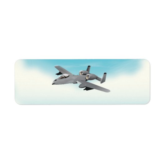 A10軍用機イラスト ラベル (正面)