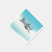 A10軍隊飛行機イラストレーション スタンダードカクテルナプキン (角)