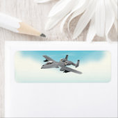 A10軍隊飛行機イラストレーション ラベル (インサイチュ)