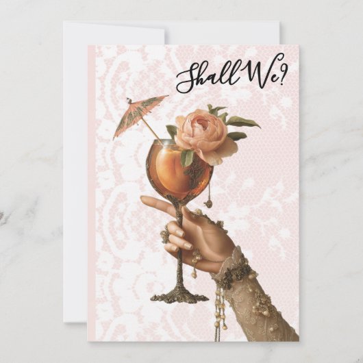 ※※ A101オーナメントコックテール３ フォト  バチェロレッテ 招待状 (正面)