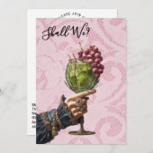 *~* A101カクテル華美フォト25バチェロレッテ 招待状 (正面/裏面)