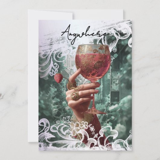 *~* A101フォト コックテイル エニウェア バチェロレッテ 30 招待状 (正面)