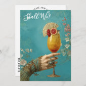 *～* A101 カクテル フォト  華麗な 24 バチェロレッテ 招待状 (正面/裏面)