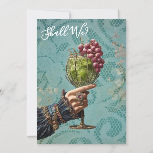 ** A101 カクテル フォト 華麗 25 バチェロレッテ 招待状 (正面)