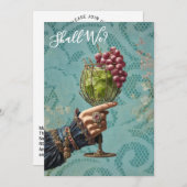 ** A101 カクテル フォト 華麗 25 バチェロレッテ 招待状 (正面/裏面)