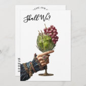 ＊＊ A101 カクテル フォト  25  贅沢な  バチェロレッテ 招待状 (正面/裏面)