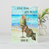 *~*  A101  バチェロレッテ  ビーチ コクテイル 4 フォト 招待状 (スタンド正面)