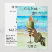 *~*  A101  バチェロレッテ  ビーチ コクテイル 4 フォト 招待状 (正面/裏面)