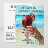 *~*  A101 ビーチカクテル6 フォト バチェロレッテ インビ 招待状 (正面/裏面)