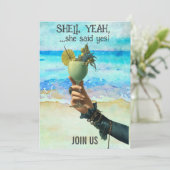 *~*  A101 ビーチコックテイル 2 フォト バチェロレッテ 招待状 (スタンド正面)