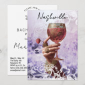 *~* A101 フォト コクテール 30 ナッシュビル バチェロレッテ 招待状 (正面/裏面)