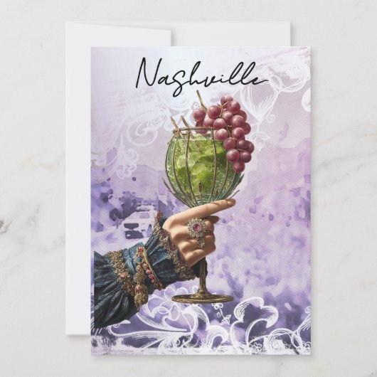 *~* A101 フォト コックテール25 ナッシュビル バチェロレッテ 招待状 (正面)