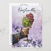 *~* A101 フォト コックテール25 ナッシュビル バチェロレッテ 招待状 (正面/裏面)