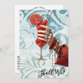 ＊＊＊　A101 優雅なカクテル　写真16枚　独身最後の夜 招待状 (正面/裏面)