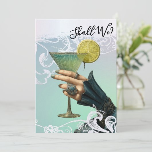 *～* A101 優雅なカクテル 20人  bacheloretteパーティー 招待状 (スタンド正面)