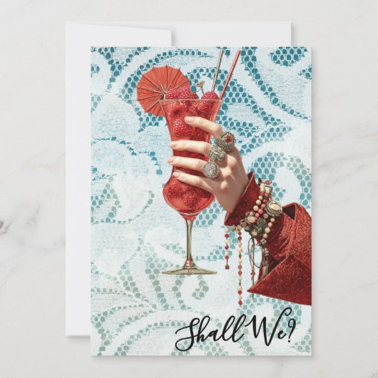 ＊＊＊　A101 優雅なコックテイル フォト １６  バチェロレッテ 招待状 (正面)