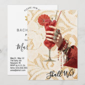 *～* A101  華やかなコクテール 写真4  花嫁候補 招待状 (正面/裏面)