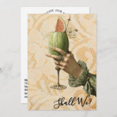 *～* A101  豪華なコックテイル 写真  プレゼント 招待状 (正面/裏面)