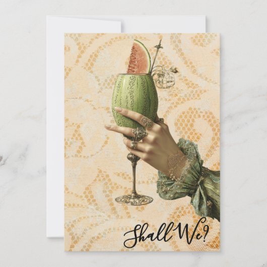 *～* A101  豪華なコックテイル 写真  プレバチェロレッテ 招待状 (正面)