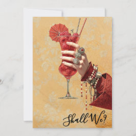 *～* A101 16 繊細な装飾が施されたカクテル　写真　独身最後の夜 招待状