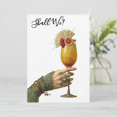 *~* A101 24カクテル華美フォトバチェロレッテ 招待状 (スタンド正面)