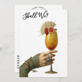 *~* A101 24カクテル華美フォトバチェロレッテ 招待状 (正面/裏面)