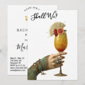 *～* A101 24  豪華なコクテールパーティーの写真  花嫁のお別れ会 招待状 (正面/裏面)