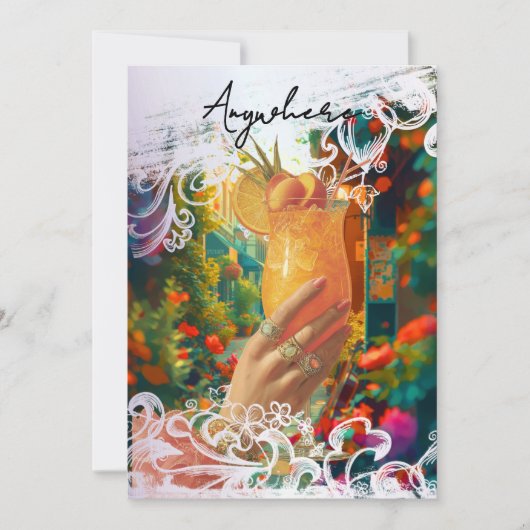 *** A101 29 フォト コーヒー どこでも ブライズ 招待状 (正面)