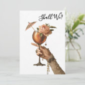 *～* A101 3 装飾的なコックテール 写真  プレゼント 招待状 (スタンド正面)