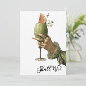 *～* A101 4  豪華なコックテイルの写真  花嫁のお別れパーティー 招待状 (スタンド正面)