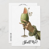 *～* A101 4  豪華なコックテイルの写真  花嫁のお別れパーティー 招待状 (正面/裏面)