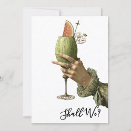 *～* A101 4  豪華なコックテイルの写真  花嫁のお別れパーティー 招待状