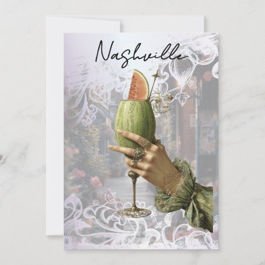 *~* A101 PHOTO 4カクテルナッシュビルバチェロレッテ 招待状 (正面)