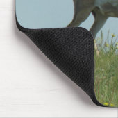 A10 Pronghornのカモシカおよび野生の花 マウスパッド (コーナー)