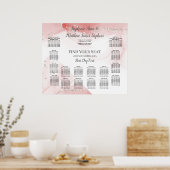 A14テーブルのゲスト座席表 ポスター (キッチン)