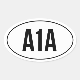 A1A オーバルハイウェイ ナンバー 楕円形シール