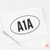 A1A オーバルハイウェイ ナンバー 楕円形シール (封筒)