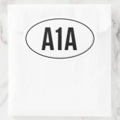 A1A オーバルハイウェイ ナンバー 楕円形シール (バッグ)