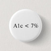 A1c < 7% 缶バッジ (正面)